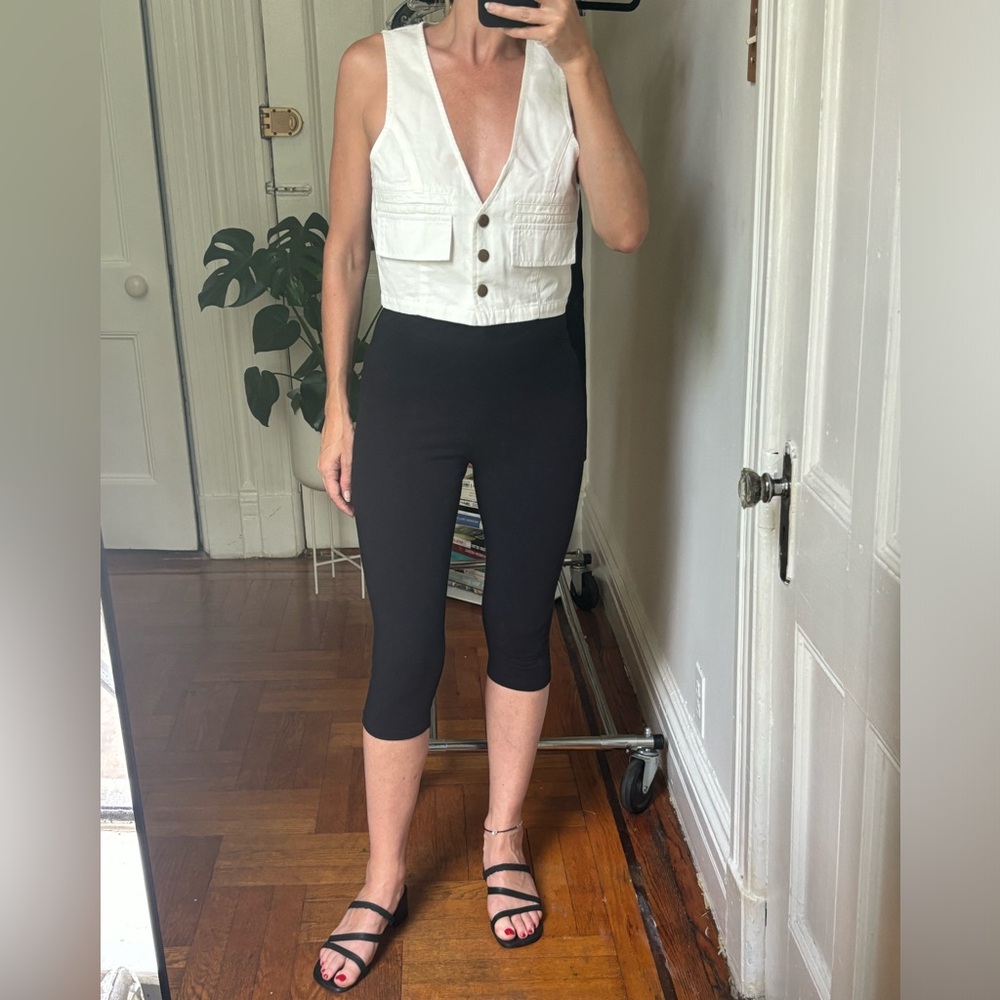 Vintage White Cotton Vest